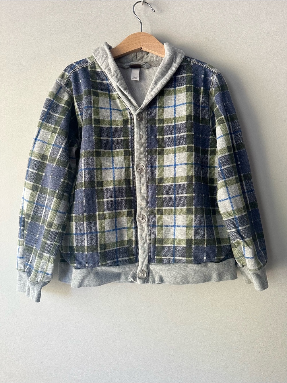 Tea Collection Plaid Button-Up Sweater Jacket